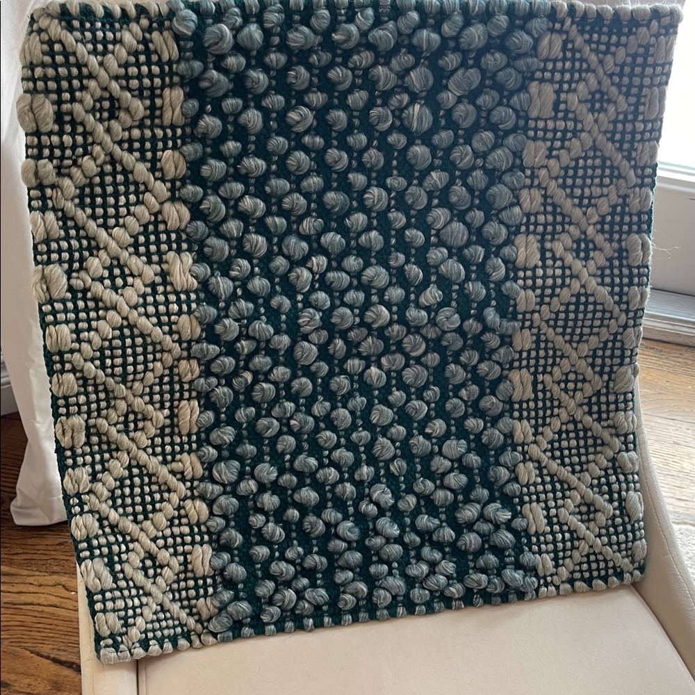 Textured Blue Throw Pillow Cover by Joanna Gaines (For Anthropologie) 18 x 18